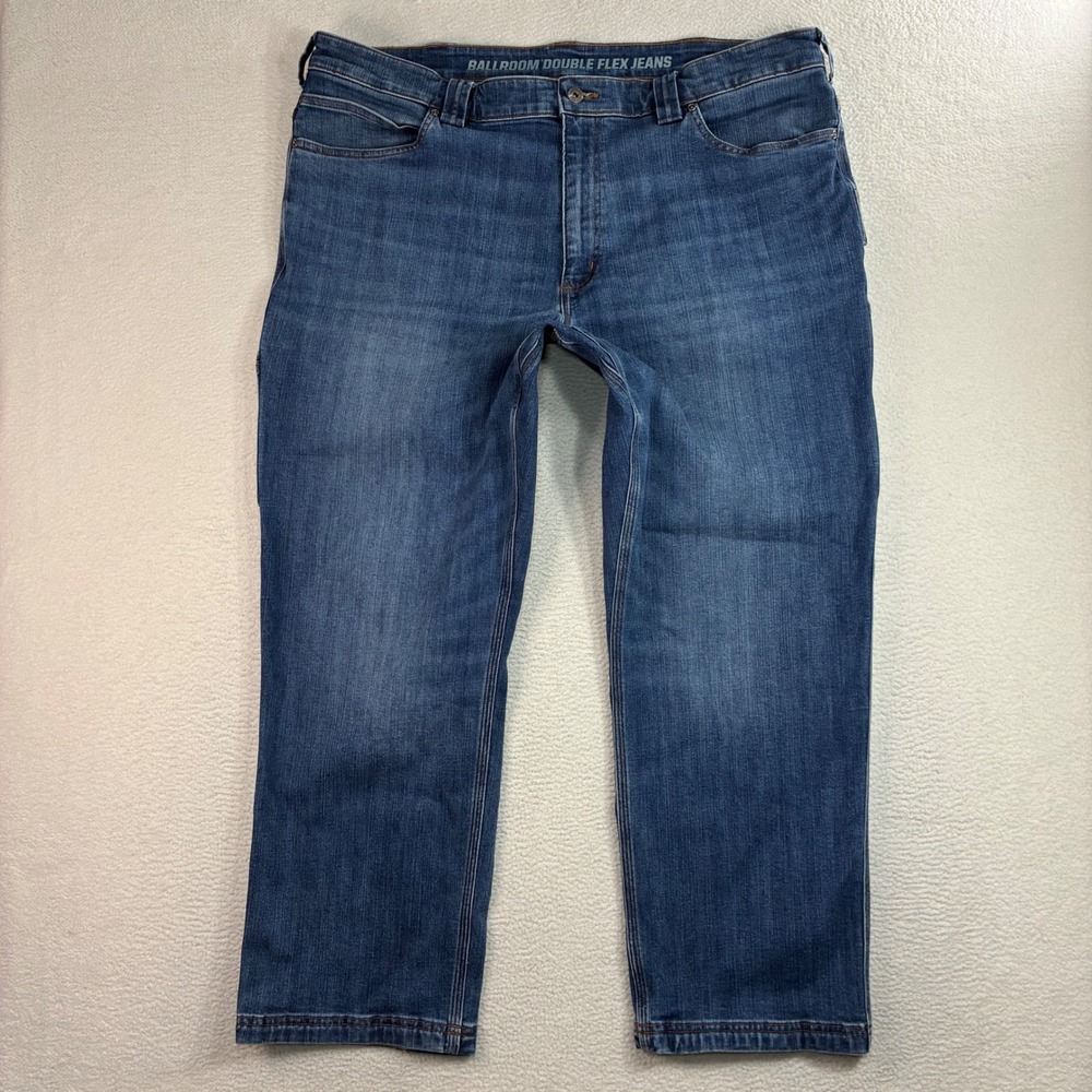 Duluth Trading Co Ballroom Double Flex Jeans Men 42x30 Blue Straight Work Casual